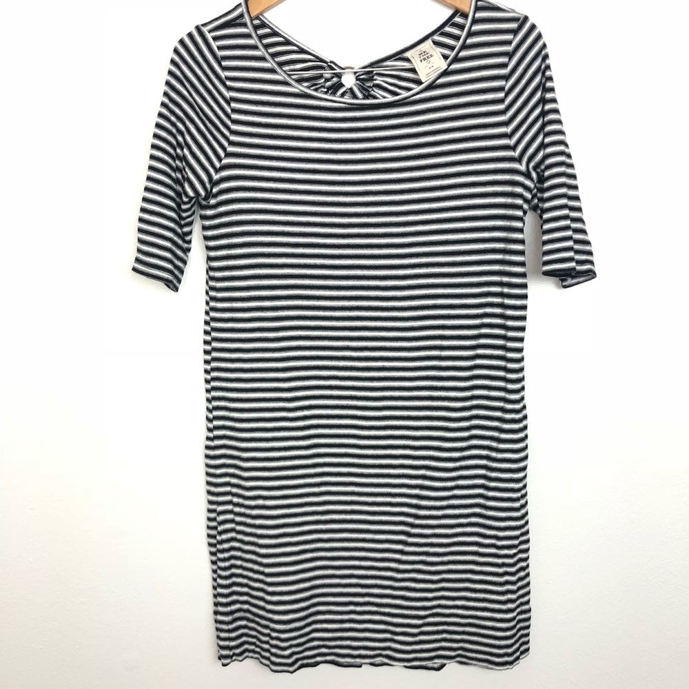 We The Free Dress Black White Striped
